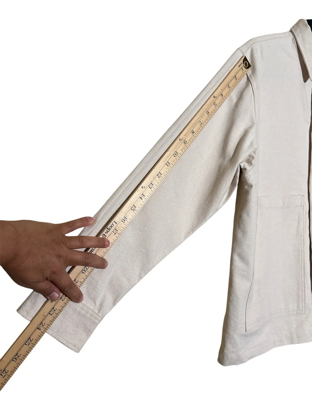 IJJI Work Jacket Natural Color,Unisex,Size M,100% Cotton - Picture 10 of 11